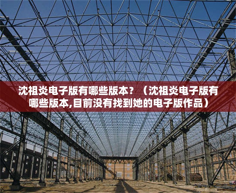 沈祖炎電子版有哪些版本？（沈祖炎電子版有哪些版本,目前沒有找到她的電子版作品） 行業(yè)新聞