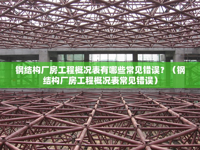 鋼結構廠房工程概況表有哪些常見錯誤？（鋼結構廠房工程概況表常見錯誤） 行業(yè)新聞