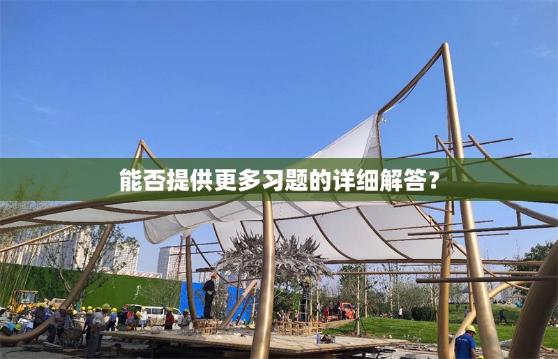 能否提供更多習(xí)題的詳細(xì)解答？