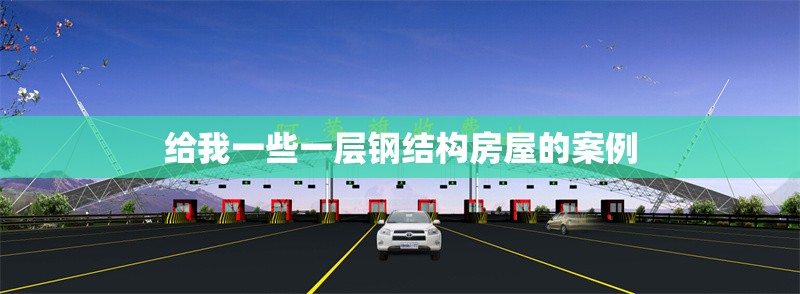 給我一些一層鋼結(jié)構(gòu)房屋的案例