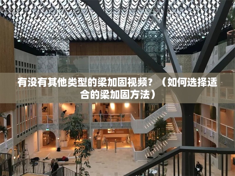 有沒有其他類型的梁加固視頻？（如何選擇適合的梁加固方法） 行業(yè)新聞