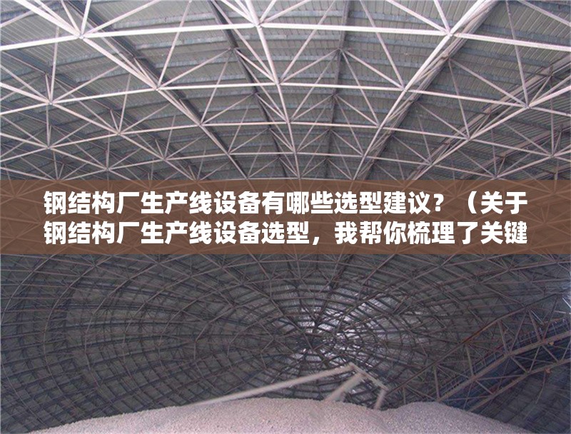 鋼結(jié)構(gòu)廠生產(chǎn)線設(shè)備有哪些選型建議？（關(guān)于鋼結(jié)構(gòu)廠生產(chǎn)線設(shè)備選型，我?guī)湍闶崂砹岁P(guān)鍵建議） 行業(yè)新聞