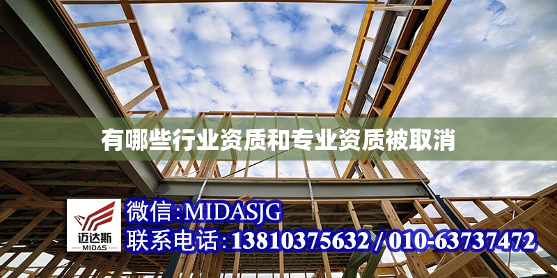 有哪些行業(yè)資質(zhì)和專業(yè)資質(zhì)被取消 行業(yè)新聞