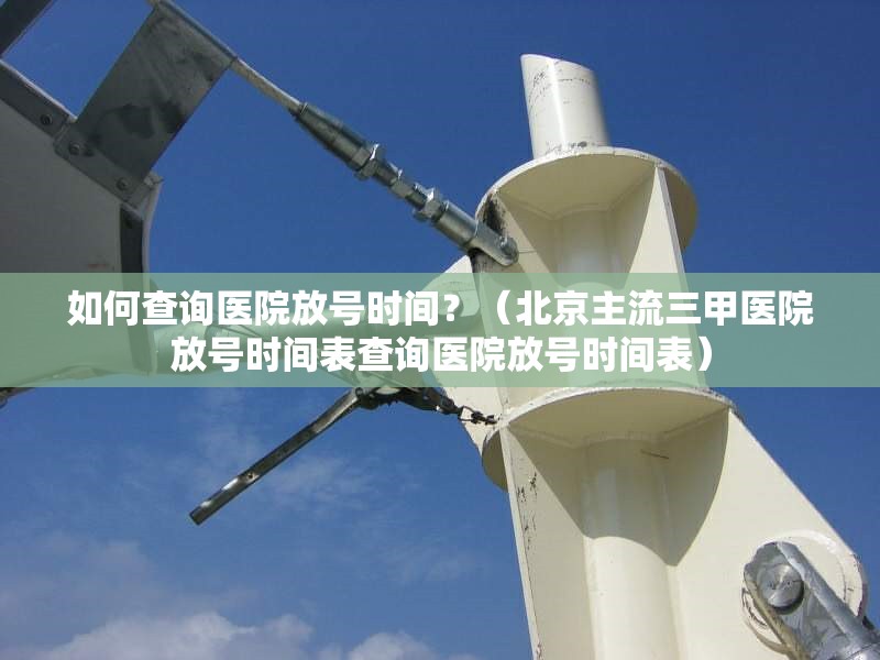 如何查詢醫(yī)院放號時間？（北京主流三甲醫(yī)院放號時間表查詢醫(yī)院放號時間表） 行業(yè)新聞