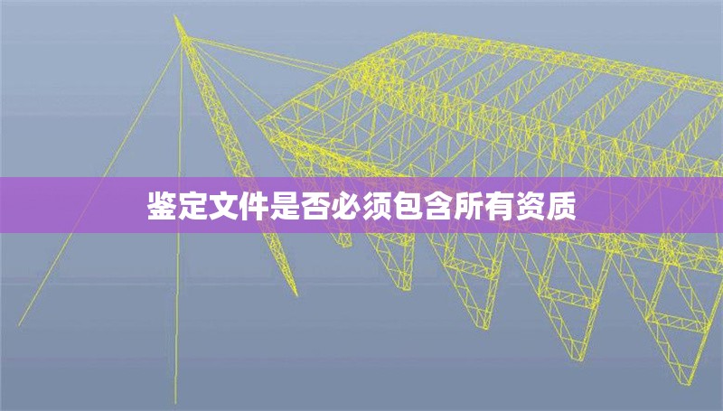 鑒定文件是否必須包含所有資質(zhì) 行業(yè)新聞