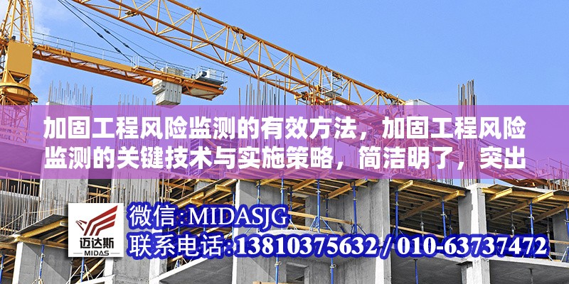 加固工程風(fēng)險監(jiān)測的有效方法，加固工程風(fēng)險監(jiān)測的關(guān)鍵技術(shù)與實(shí)施策略，簡潔明了，突出了加固工程風(fēng)險監(jiān)測的核心內(nèi)容，同時涵蓋了方法和策略，具有吸引力和專業(yè)性。加固工程風(fēng)險監(jiān)測的關(guān)鍵技術(shù)與實(shí)施策略