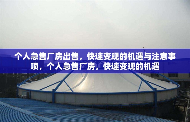 個(gè)人急售廠房出售，快速變現(xiàn)的機(jī)遇與注意事項(xiàng)，個(gè)人急售廠房，快速變現(xiàn)的機(jī)遇 行業(yè)新聞