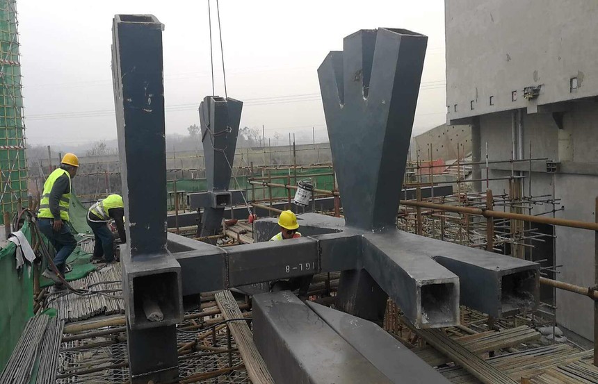 寫字樓鋼結(jié)構(gòu)安裝施工 鋼結(jié)構(gòu)施工案例