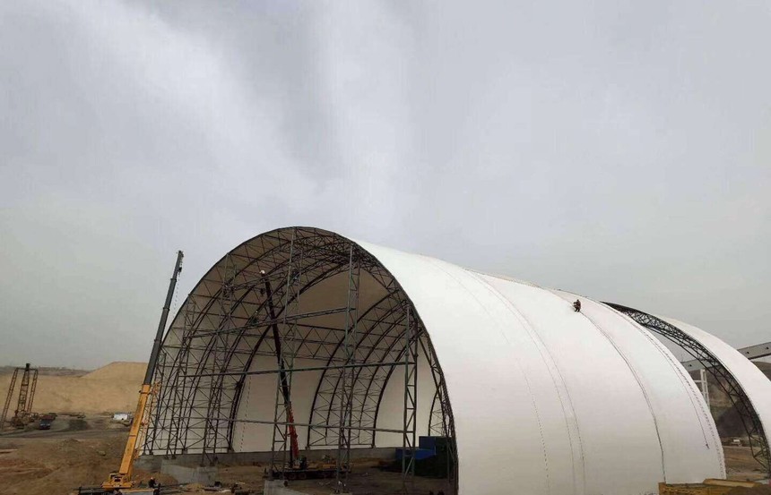 煤棚膜結(jié)構(gòu)安裝 膜結(jié)構(gòu)施工案例 第1張 煤棚膜結(jié)構(gòu)安裝 膜結(jié)構(gòu)施工案例 第1張