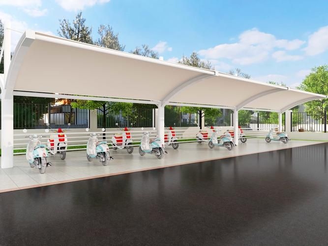 車棚效果（車棚效果主要分為實用性和美觀性和美觀性和美觀性） 行業(yè)新聞 第2張