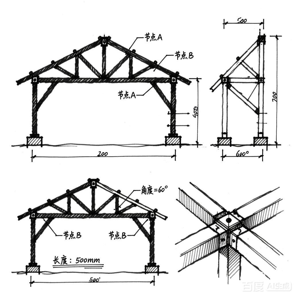 如何繪制桁架設計思路圖？（如何繪制桁架設計思路圖生成的四張桁架設計思路圖） 行業(yè)新聞 第2張