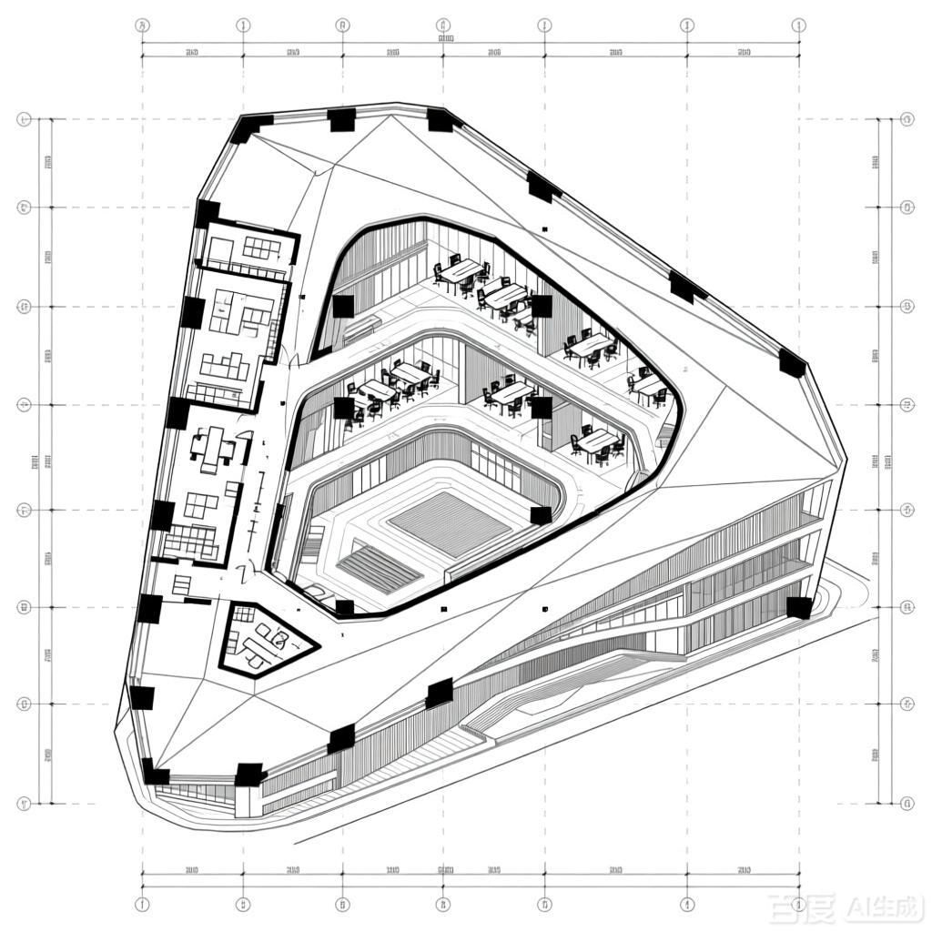 如何繪制異形建筑平面圖？（如何繪制異形建筑平面圖,生成四張關(guān)于異形建筑平面圖的圖像） 行業(yè)新聞 第1張