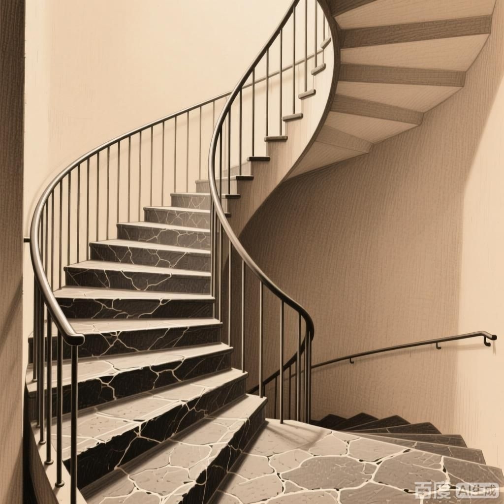如何繪制螺旋樓梯的踏步？（如何繪制螺旋樓梯的踏步,生成四張關(guān)于螺旋樓梯踏步的詳細插畫） 行業(yè)新聞 第2張
