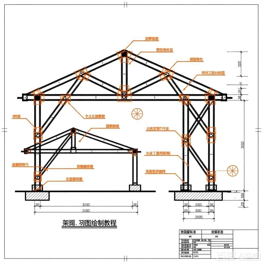 如何繪制桁架詳圖？（如何繪制桁架詳圖,生成的四張圖片均圍繞桁架詳圖） 行業(yè)新聞 第4張