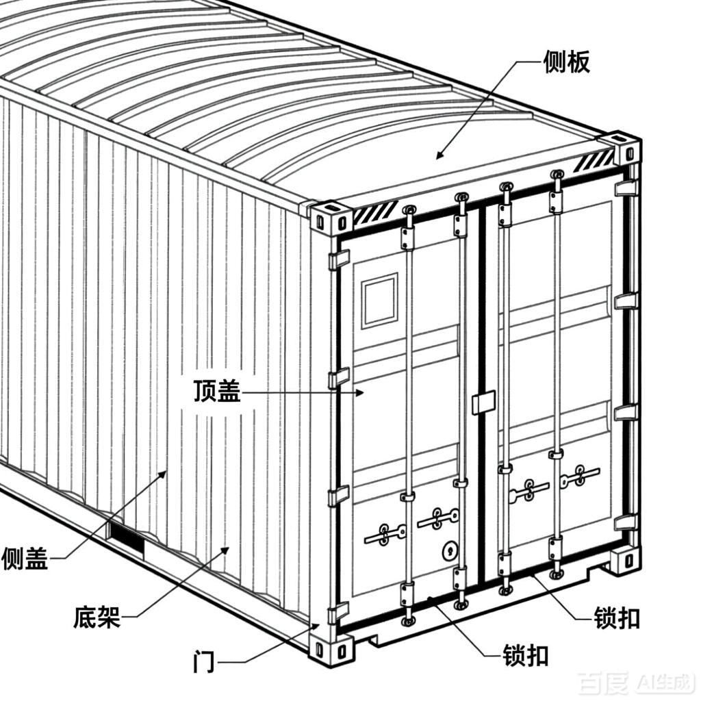 如何繪制集裝箱結(jié)構(gòu)簡圖？（如何繪制集裝箱結(jié)構(gòu)簡圖生成四張集裝箱結(jié)構(gòu)簡圖） 行業(yè)新聞 第2張