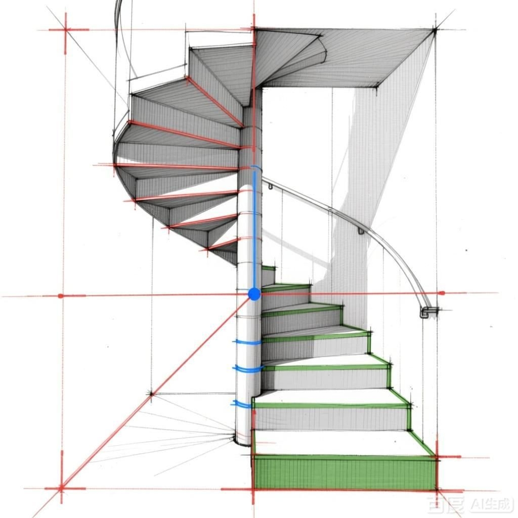 如何畫螺旋樓梯的透視效果？（如何畫螺旋樓梯的透視效果） 行業(yè)新聞 第1張