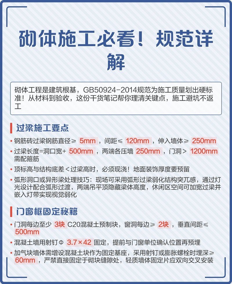 GB50924-2014有哪些重要內(nèi)容？（gb50924-2014《砌體結(jié)構(gòu)工程施工規(guī)范》） 行業(yè)新聞 第1張