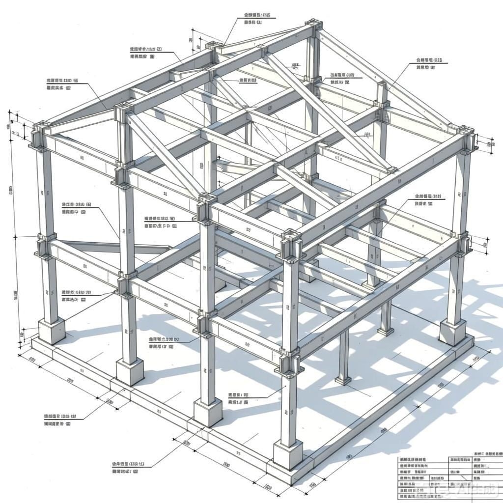 如何繪制二層鋼結(jié)構(gòu)框架圖？（如何繪制二層鋼結(jié)構(gòu)框架圖） 行業(yè)新聞 第3張
