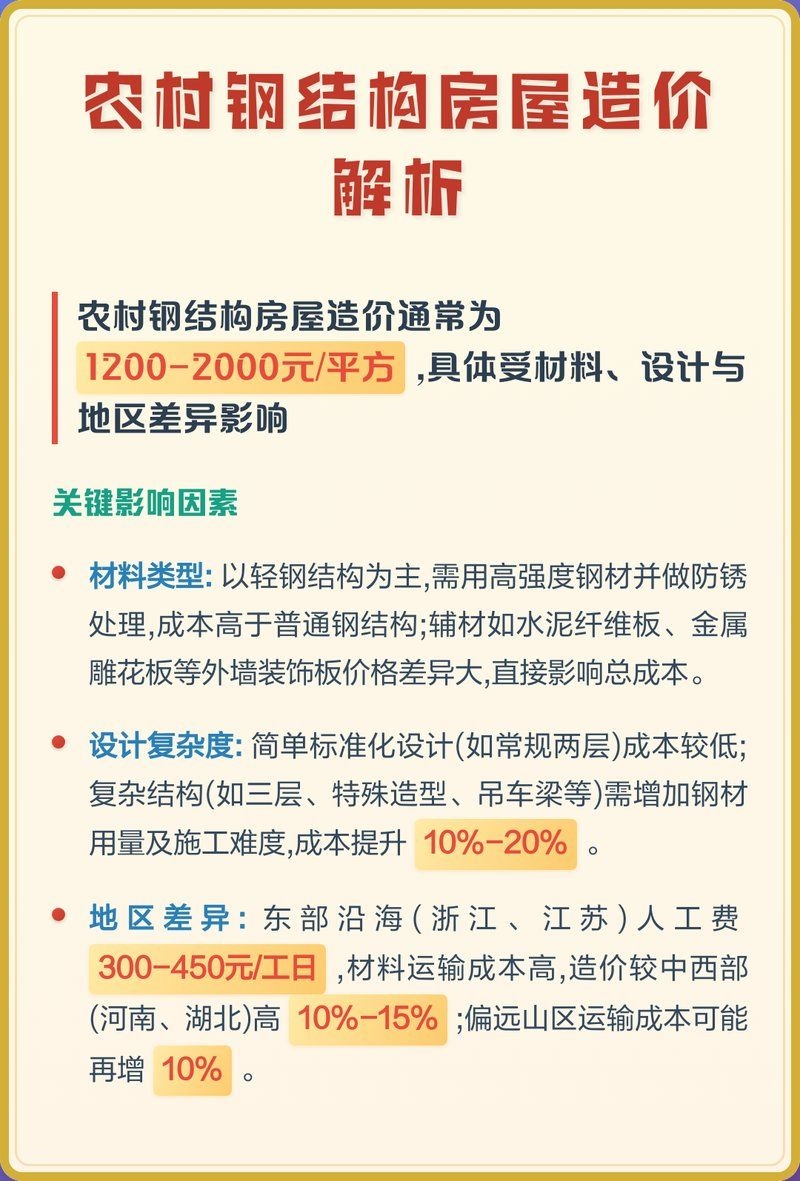 農(nóng)村鋼構房造價是多少？（農(nóng)村鋼構房造價分析：兩層輕鋼別墅總價34萬元） 行業(yè)新聞 第2張