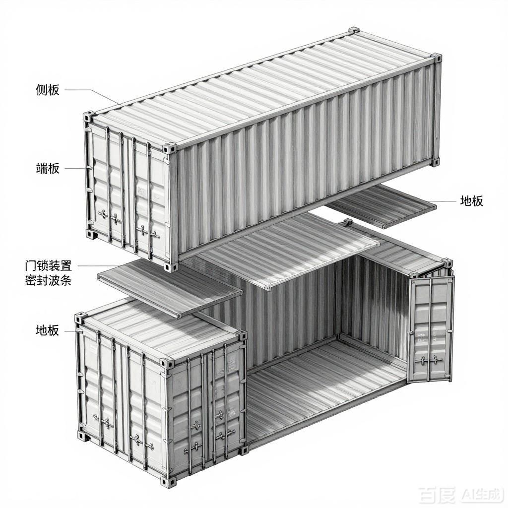 如何繪制集裝箱構造分解圖（如何繪制集裝箱構造分解圖,4張集裝箱構造分解圖） 行業(yè)新聞 第2張