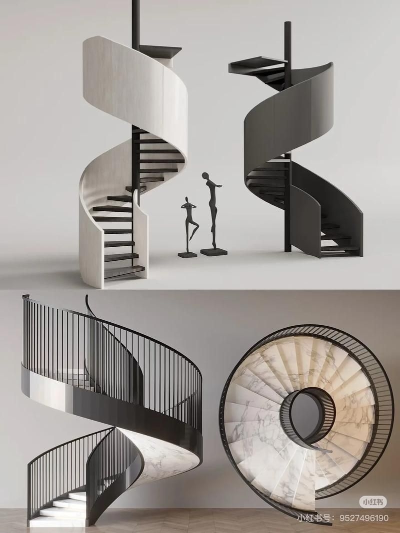 給我一些螺旋旋轉樓梯的設計圖（給我一些螺旋旋轉樓梯的設計圖,展開美學表現(xiàn)力和空間高效利用） 行業(yè)新聞 第7張