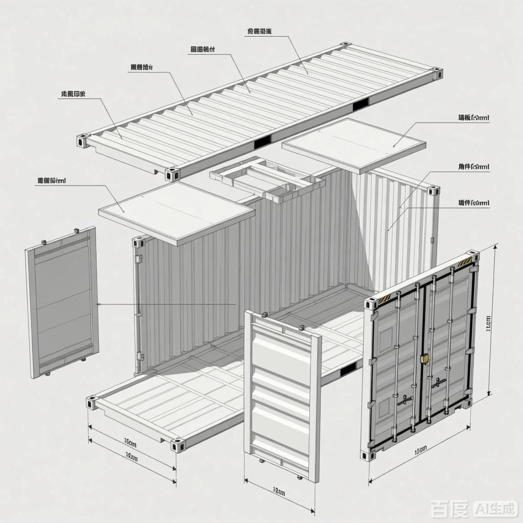 如何繪制集裝箱結(jié)構(gòu)示意圖？（如何繪制集裝箱結(jié)構(gòu)示意圖生成是四張集裝箱結(jié)構(gòu)示意圖） 行業(yè)新聞 第4張