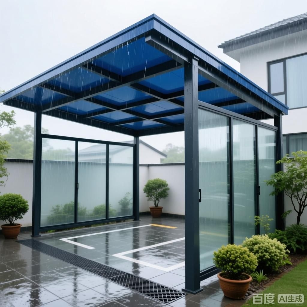 如何設(shè)計(jì)一個(gè)防風(fēng)雨的車棚？（如何設(shè)計(jì)一個(gè)防風(fēng)雨的車棚生成的四張圖片均圍繞防風(fēng)雨） 行業(yè)新聞 第1張