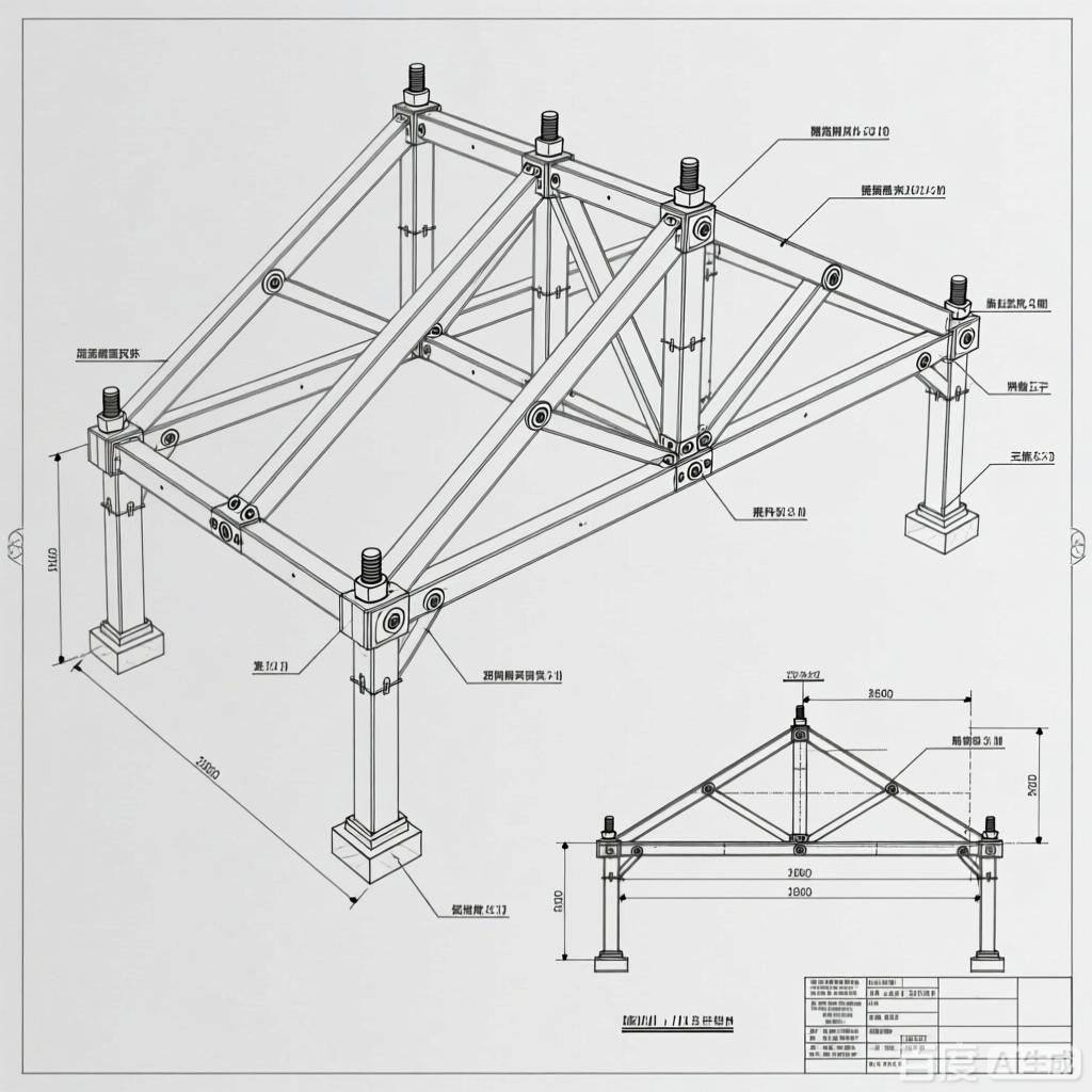 如何繪制桁架結(jié)構(gòu)設(shè)計圖？（如何繪制桁架結(jié)構(gòu)設(shè)計圖生成的四張桁架結(jié)構(gòu)設(shè)計圖） 行業(yè)新聞 第3張