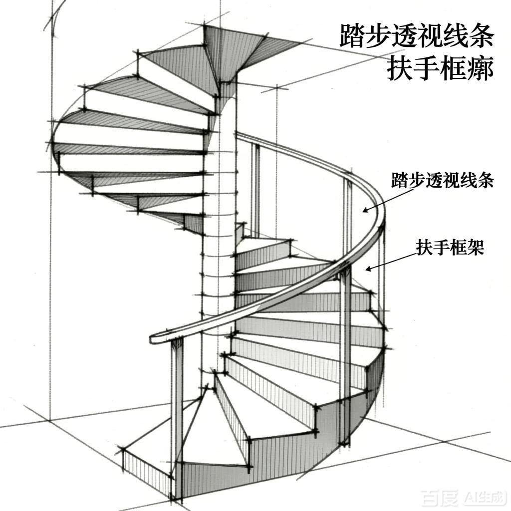 如何畫螺旋樓梯的透視圖？（如何畫螺旋樓梯的透視圖） 行業(yè)新聞 第2張