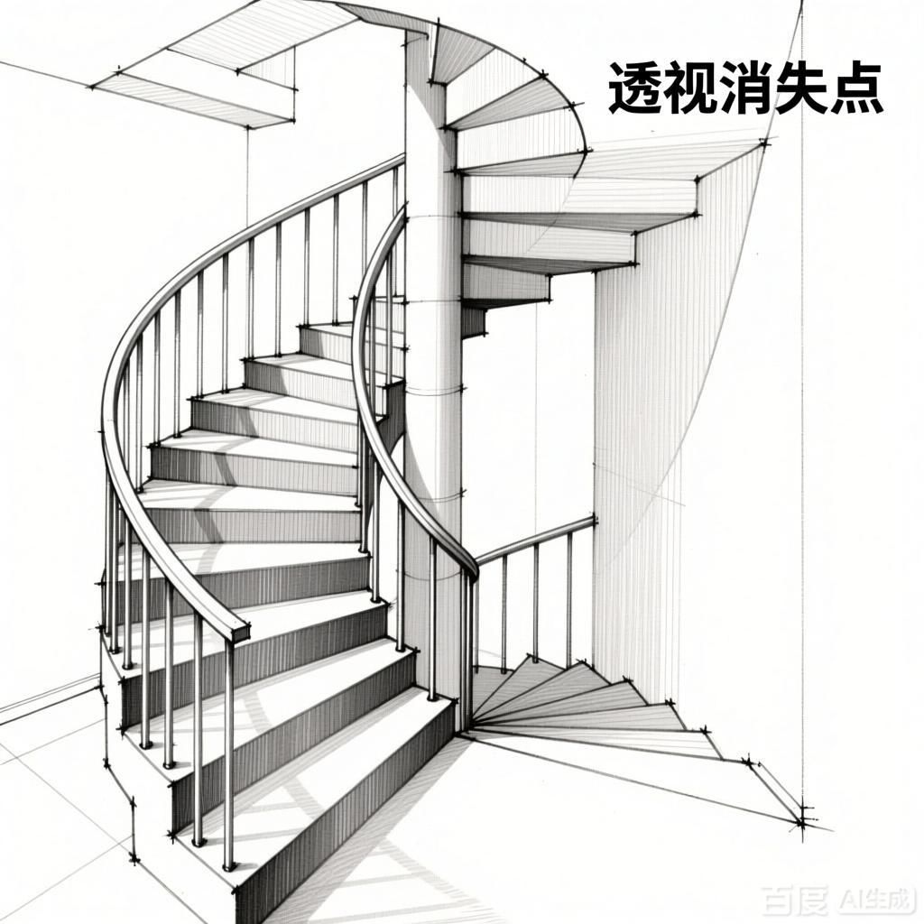 如何畫螺旋樓梯的透視圖？（如何畫螺旋樓梯的透視圖） 行業(yè)新聞 第4張